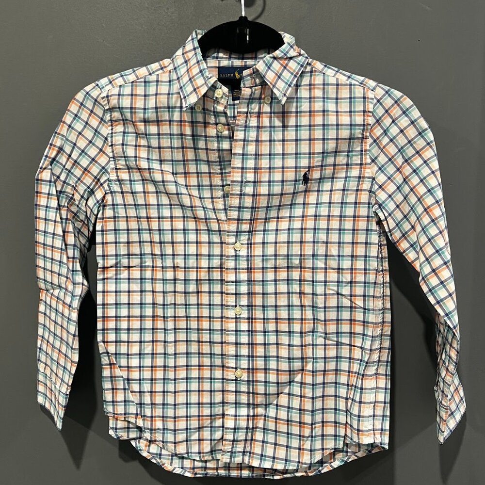 Polo Ralph Lauren Boys Button-Up Shirt Size 7 | Plaid | Long Sleeve